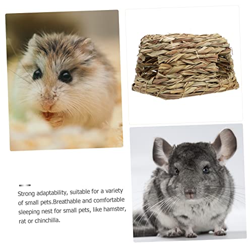 ARTSEWPLY Hamster Nest aus Handgefertigtem Stroh Natürliches Versteck und Kuscheltunnel für Kleine Haustiere Dekoratives Platzsparendes Hamster Versteck im Käfig Geeignet für Zwerghamster ARTSEWPLY Hamster Nest aus Handgefertigtem Stroh Natürliches Versteck und Kuscheltunnel für Kleine Haustiere Dekoratives Platzsparendes Hamster Versteck im Käfig Geeignet für Zwerghamster von ARTSEWPLY
