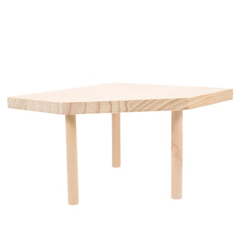 ARTSEWPLY Hamster Plattform aus Dickem Holz Beißfestes Spielzubehör für Käfig Stabile Zweite als Nager spielstand Umweltfreundlich für Kleintier Spiel und Klettern von ARTSEWPLY