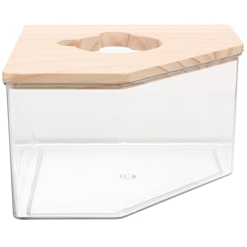ARTSEWPLY Hamster Sandbad Box Acryl Transparent mit Holzdeckel Großer Sandkasten für Hamster und Chinchilla Langlebiges Sandbadebecken zur Einfachen Reinigung und Beobachtung Dekoratives ARTSEWPLY Hamster Sandbad Box Acryl Transparent mit Holzdeckel Großer Sandkasten für Hamster und Chinchilla Langlebiges Sandbadebecken zur Einfachen Reinigung und Beobachtung Dekoratives von ARTSEWPLY