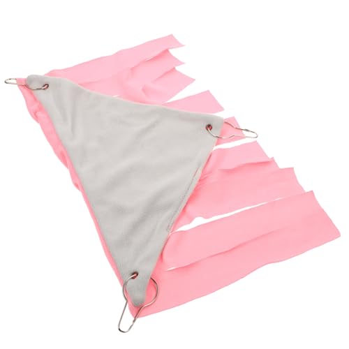 ARTSEWPLY Hamster Versteck Hängematte für Meerschweinchen und Kaninchen Kleintier Versteck mit Waldhütten Design Waschbar Geeignet für Hamster Zwerghasen Frettchen und Igel Rosa von ARTSEWPLY