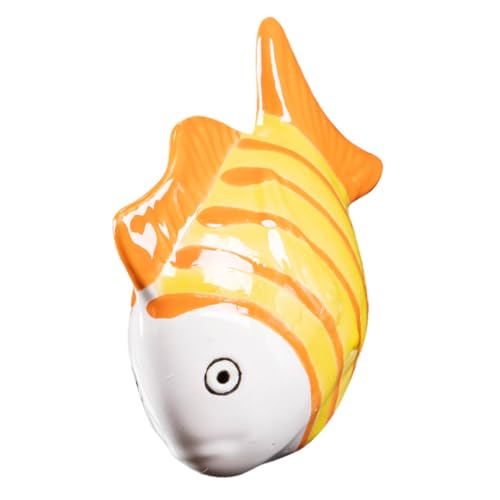 ARTSEWPLY Handbemalte Gestreifte Keramik-fischfigur Realistische Schwimmende Dekoration für Aquarium Teich und Springbrunnen Künstlerisches Design Handgefertigt für Themen-aquarien und von ARTSEWPLY