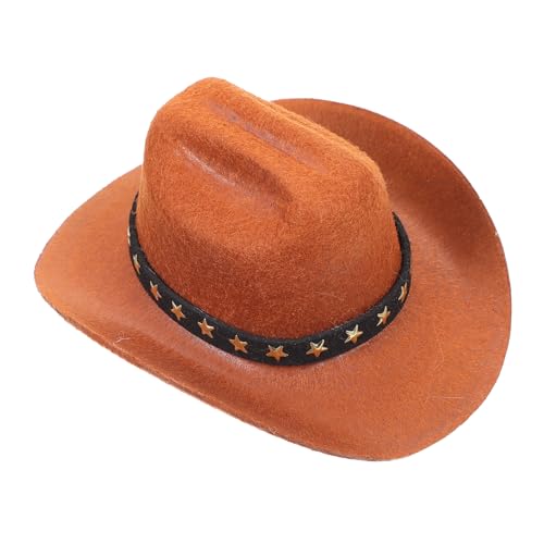 ARTSEWPLY Haustier Cowboy Hut mit Dekorativer Party Hundehut für Kleine Hunde und Katzen Kopfbedeckung für Hunde Bequemes Sicheres Material für Geburtstage und Fotosessions von ARTSEWPLY