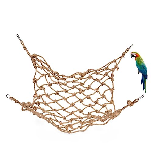 ARTSEWPLY Hochwertiges Papageien Kletternetz aus Beißfestem Hanfseil mit Robustem Aufhängesystem Großes Vogelspielzeug für Sittiche Wellensittiche und Andere Papageien Aktivität und ARTSEWPLY Hochwertiges Papageien Kletternetz aus Beißfestem Hanfseil mit Robustem Aufhängesystem Großes Vogelspielzeug für Sittiche Wellensittiche und Andere Papageien Aktivität und von ARTSEWPLY