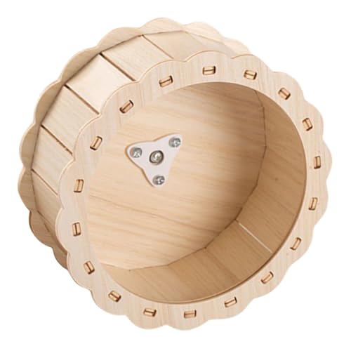 ARTSEWPLY Holz Hamster Laufrad Leises Kleintier für Zwerghamster und Rennmäuse Geräuscharmes Übungsrad für Kleine Haustiere Wie Eichhörnchen und Igel Fördert Bewegung und Spielspaß von ARTSEWPLY