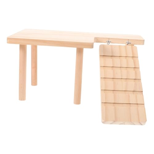 ARTSEWPLY Holz Kleintier plattform mit Rampe Kleines Hamster Käfig Glatte Kanten Langlebig und Sicher Multifunktional zum Klettern Ausruhen für Hamster und Kleine Nager von ARTSEWPLY