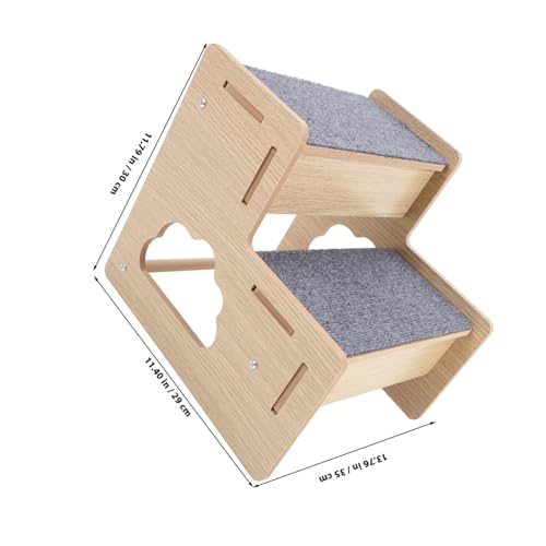 ARTSEWPLY Holz haustiertreppe für Kleine Hunde und Katzen Stabile Tragbare rutschfeste Pet Ladder mit Sicherem Rahmen Vielseitige Leichte Hundetreppe als Sofa Bettzugang von ARTSEWPLY