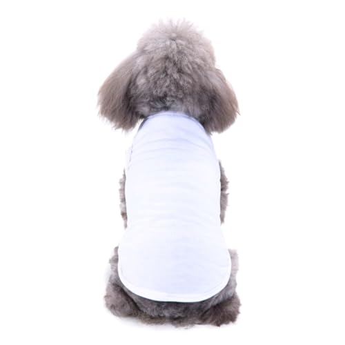 ARTSEWPLY Hundeshirt Kurzärmelig aus Polyester Einfarbig Atmungsaktiv Leicht Bequem Modisches Sommerkleidungsstück für Kleine Hunde Einfach Anzuziehen für Spaziergänge und Fotosessions von ARTSEWPLY