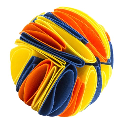 ARTSEWPLY Interaktiver Hunde Schnüffelball aus Filzstoff Langlebiges Beschäftigungsspielzeug für Hunde Langsames Füttern Fördert Intelligenz und Spielspaß Drinnen und Draußen von ARTSEWPLY