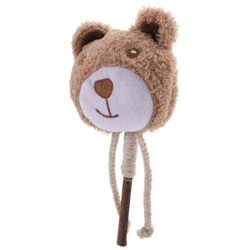 ARTSEWPLY Interaktives Katzenspielzeug Silvervine Holzstab mit Bärenkopf Beissfestes Kätzchenspielzeug mit Katzenminze Fördert Beschäftigung und Bindung für Wohnungskatzen ARTSEWPLY Interaktives Katzenspielzeug Silvervine Holzstab mit Bärenkopf Beissfestes Kätzchenspielzeug mit Katzenminze Fördert Beschäftigung und Bindung für Wohnungskatzen von ARTSEWPLY