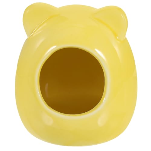 ARTSEWPLY Keramik Hamster Versteck Haus Stabiles Sicheres Schlafnest für Kleine Haustiere Leicht zu Reinigen Kühles Versteck für Chinchillas Hamster Mäuse Langlebiges Keramiknest von ARTSEWPLY