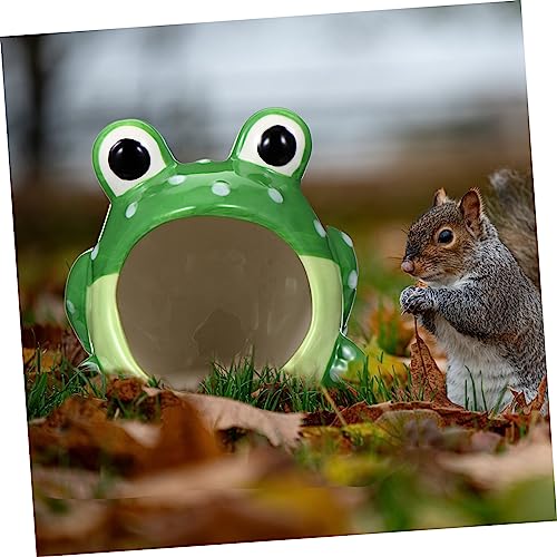 ARTSEWPLY Keramik Hamster Versteck Höhle Cartoon Kleintier Haustier Schlafhaus Attraktive Tierhöhle für Hamster Rennmäuse und Chinchillas Niedliches Keramikhaus als Rückzugsort und von ARTSEWPLY