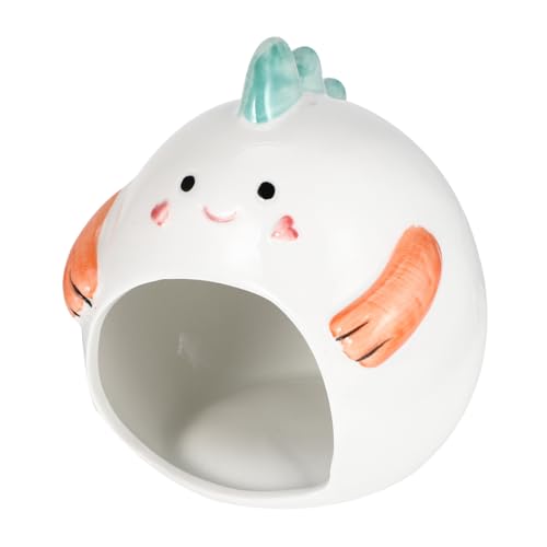 ARTSEWPLY Keramik Haustierhaus für Hamster und Meerschweinchen Cartoon Versteck aus Hochwertigem Keramikmaterial Langlebig Geruchsfrei als Schlafnest und Rückzugsort für Kleine Nagetiere von ARTSEWPLY