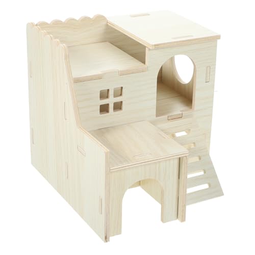 ARTSEWPLY Kleintier holzhaus für Hamster und Meerschweinchen Robustes Beißfestes Versteck Langlebiges für Zwerghamster Sicherer Rückzugsort für Kleine Haustiere ARTSEWPLY Kleintier holzhaus für Hamster und Meerschweinchen Robustes Beißfestes Versteck Langlebiges für Zwerghamster Sicherer Rückzugsort für Kleine Haustiere von ARTSEWPLY