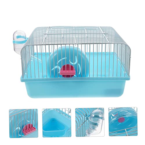 ARTSEWPLY Kleintierkäfig mit Futter und Wassernapf Laufradspielzeug Tragbarer Hamsterkäfig für Zwerghamster und Kleine Haustiere Robustes Material für Ausflüge und Reisen von ARTSEWPLY