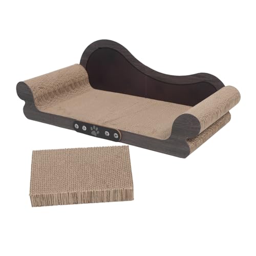 ARTSEWPLY Kratzbrett für Katzen Sofaform aus Strapazierfähigem Wellpappe-Material Fördert Gesunde Krallenpflege und Natürliches Kratzverhalten Schadstofffrei für Drinnen Katzenlounge von ARTSEWPLY
