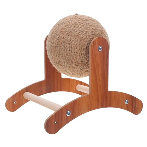 ARTSEWPLY Kratzkugel Katzen Sisal Handgewickelt Krallenpflege Interaktives Indoor für Kleine Haustiere Holzsockel und Langlebig ARTSEWPLY Kratzkugel Katzen Sisal Handgewickelt Krallenpflege Interaktives Indoor für Kleine Haustiere Holzsockel und Langlebig von ARTSEWPLY