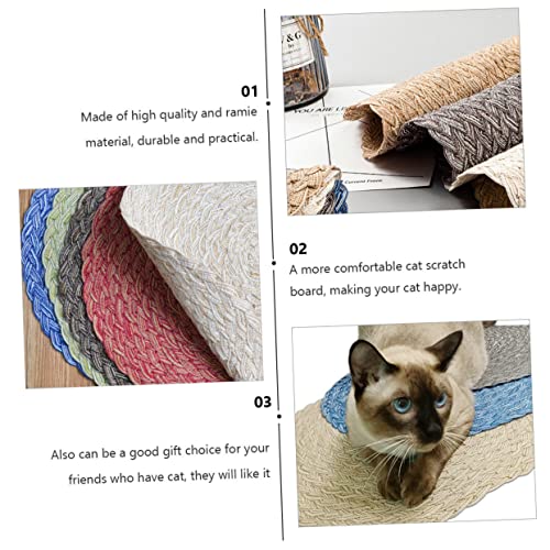 ARTSEWPLY Kratzmatte Katze Rund Dual use Kratzbrett mit Natürlichem Duft Krallenpflege Spielmatte für Aktive Katzen und Möbel Schutz Geeignet Zufällige Farbe Zufällige Farbe von ARTSEWPLY