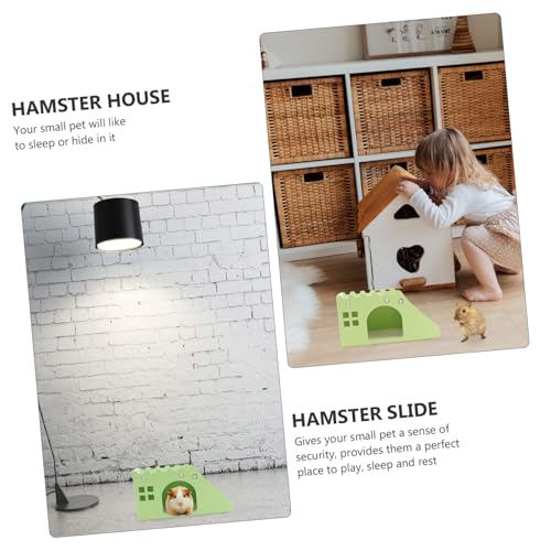 ARTSEWPLY Kreatives Hamster holzhaus mit Mehreren Kammern Winddichtes Kleintier schlafnest für Mäuse und Kleine Haustiere Spielerisches Versteck und Komfortabler Rückzugsort im Innenbereich von ARTSEWPLY