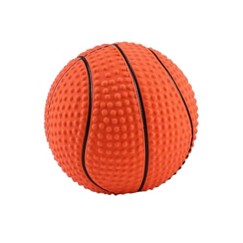 ARTSEWPLY Langlebiges Latex Hundespielzeug Basketball mit Quietschfunktion Kleines Kauspielzeug für Welpen und Kleine Hunde zur Zahnreinigung und Stressabbau Robustes Haustierspielzeug von ARTSEWPLY
