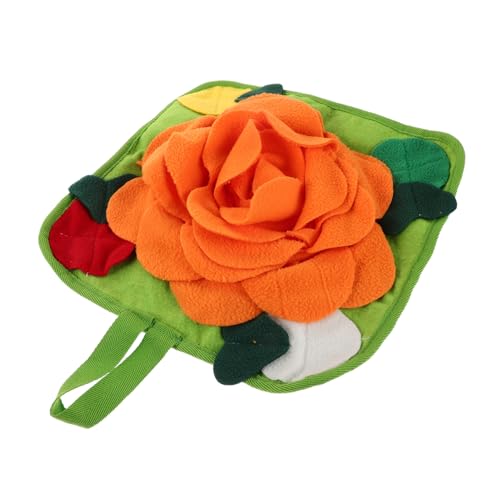 ARTSEWPLY Langsame Fütterungsmatte für Kleine Haustiere Interaktives Futterspielzeug für Kaninchen Hamster und Meerschweinchen Waschbares Langlebiges Snuffle Pad in Korallenorange Fördert von ARTSEWPLY