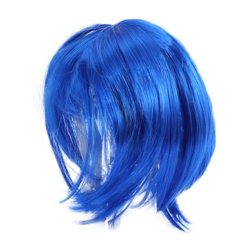 ARTSEWPLY Lustige Blaue Haustier Perücke Katzenkopfhaube Cosplay Kostüm Tierhaar Accessoire für Katzen und Kleine Hunde Einfache Handhabung Niedliches Design für Aufnahmen und Partys von ARTSEWPLY