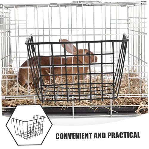 ARTSEWPLY Metall Heuraufe für Kaninchen und Meerschweinchen Platzsparend Hängend Robustes Material Verhindert Futterverschwendung Einfache Installation Hygienischer Kleintier Futterspender von ARTSEWPLY
