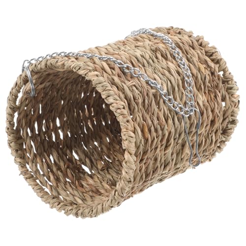 ARTSEWPLY Natürliche Hamster Hängematte aus Stroh Leichtes Langlebiges Nest und Kuscheltunnel Platzsparend Geeignet für Kleine Hamster Dekoratives Hängesofa für Käfig und von ARTSEWPLY