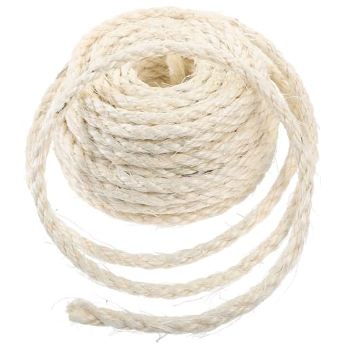 ARTSEWPLY Natürliche Sisal kratzseil Cuttable und Austauschbar Strapazierfähiges Juteseil für Katzen kratzbaum Reparatur Langlebige Katzen kratzsäule Ersatzschnur von ARTSEWPLY