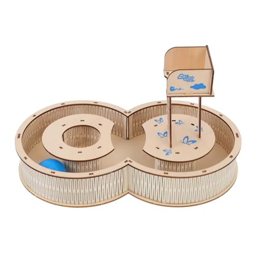 ARTSEWPLY Natürliches Hamster Labyrinth aus Holz Kompakte Kratzfest Poliert Fördert Beweglichkeit und Spaß für Kleintiere für Haustier Agilität und Gesundheit Zufällige Zufällige Farbe von ARTSEWPLY