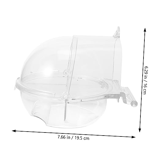 ARTSEWPLY Parrot Shower Box aus Kunststoff Transparente Vogelbadewanne zum Hängen Glatte Kanten Pflegeleicht Langlebig Geeignet für Papageien und Kleine Vögel im Käfig von ARTSEWPLY