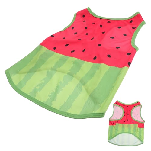 ARTSEWPLY Pet Cooling Clothes Hundeweste Wassermelonen Design Atmungsaktiv Kühlend Sommerkleidung für Hunde XL Leicht Anzuziehen für Heiße Tage und Outdoor Aktivitäten von ARTSEWPLY