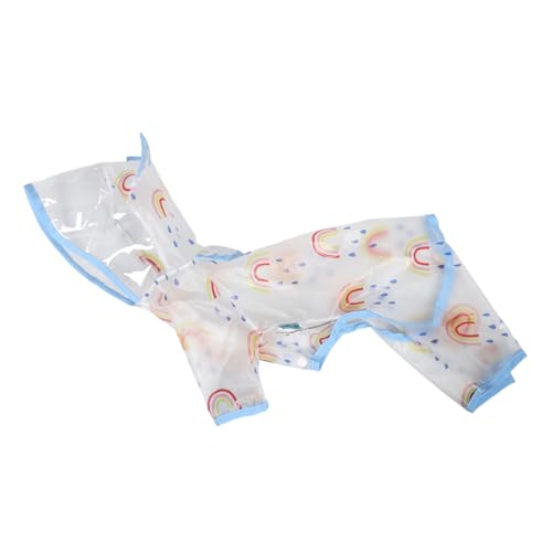 ARTSEWPLY Regenmantel Für Haustiere Durchsichtiger Regenponcho Regenmantel Für Hunde Vollbedeckung Großer Hunde wasserdichte Welpenregenjacke Mittel PVC von ARTSEWPLY