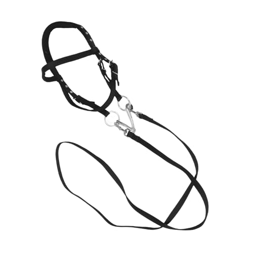 ARTSEWPLY Reiterrollen Rinderseilhalfter Halfter für Pferde Pferdehalfter aus Seil Halfterpferd Strickhalfter Englische Zäume für Pferde Pferdestallbedarf Nylon Black von ARTSEWPLY