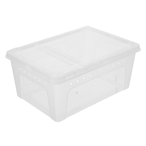 ARTSEWPLY Reptilien Fütterungsbox aus Robustem Abs Transparente Aufzuchtbox für Spinnen Skorpione Geckos und Schildkröten Sicherer Tragbarer Lebensraum für Junge Reptilien und Insekten von ARTSEWPLY