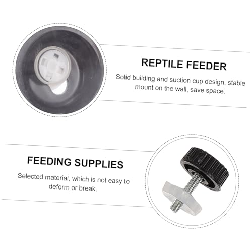 ARTSEWPLY Reptilien Futter Wassernapf mit Saugnapf Transparentes Futterbecken Robustes Kunststoff Futter Trinkgefäß für Echsen Geckos und Schildkröten Einfach zu Reinigen und Langlebig von ARTSEWPLY