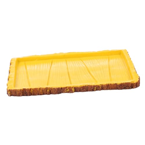 ARTSEWPLY Reptilien Wasserschale Terrarium Zubehör Futternapf mit Realistischem Felsen Design für Landschildkröten Gecko Schlange Wassernapf Leicht zu Reinigen und Auslaufsicher von ARTSEWPLY