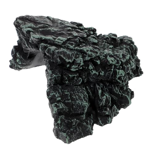 ARTSEWPLY Resin Reptilienversteck Höhle Terrarium Dekoration für Schildkröten Kleine Echsen Frösche und Schlangen Stressreduzierendes Versteck Spiel Ruheplatz Naturnahes Design von ARTSEWPLY