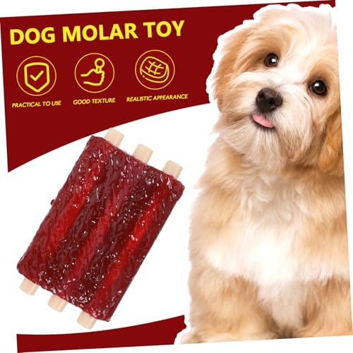 ARTSEWPLY Steak Hundespielzeug aus Sicherem TPR Material Langlebig und Quietschendes Beißspielzeug für Kleine Hunde und Welpen Interaktives Kauspielzeug zur Zahnpflege und Belohnung von ARTSEWPLY