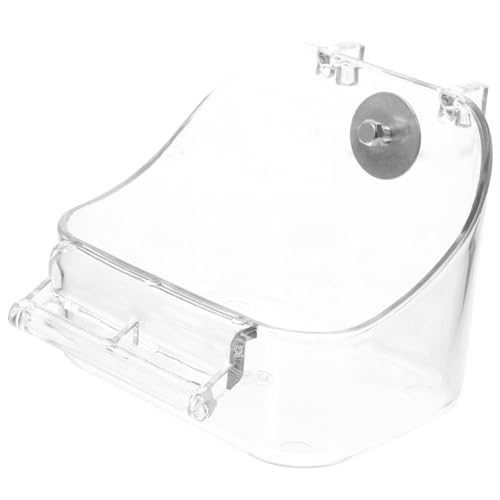ARTSEWPLY Transparente Hängende Vogelbadewanne aus Langlebigem PP Multifunktional als Vogelfutterspender und Dusche für Wellensittiche Papageien Kleine Vögel Einfache Reinigung für Käfig von ARTSEWPLY