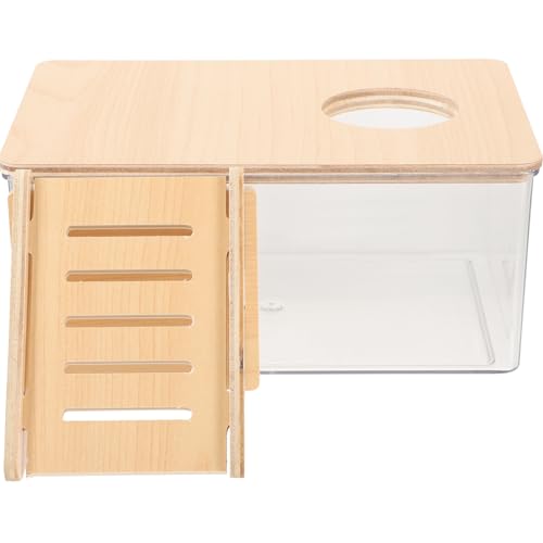 ARTSEWPLY Transparente Hamster Sandbad Box aus Acryl mit Holzleiter Multifunktionaler Sand Toilettenbehälter für Meerschweinchen und Zwerghamster Einfache Reinigung Sicher Abgerundete ARTSEWPLY Transparente Hamster Sandbad Box aus Acryl mit Holzleiter Multifunktionaler Sand Toilettenbehälter für Meerschweinchen und Zwerghamster Einfache Reinigung Sicher Abgerundete von ARTSEWPLY