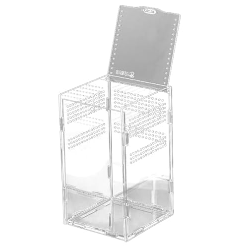 ARTSEWPLY Transparente Magnetische Reptilien aufzuchtbox aus Robustem Acryl mit Belüftungslöchern Lichtdurchlässig Kratzfest für Spinnen Geckos Schlangen und Kleine Haustiere von ARTSEWPLY