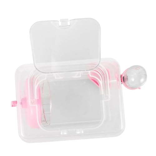 ARTSEWPLY Transparenter Hamsterkäfig Tragbare Transportbox für Kleine Kleintiere Wie Hamster und Mäuse Stabiles Kunststoffgehäuse mit Sicherem Verschluss für Outdoor Ausflüge und Reisen von ARTSEWPLY