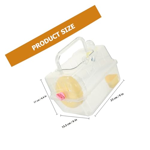 ARTSEWPLY Transparenter Hamsterkäfig mit Rundum Dach Tragbare Transportbox für Kleintiere Robust Geräumig als Hamster Meerschweinchen Transport Aufenthaltsbox Gelb ARTSEWPLY Transparenter Hamsterkäfig mit Rundum Dach Tragbare Transportbox für Kleintiere Robust Geräumig als Hamster Meerschweinchen Transport Aufenthaltsbox Gelb von ARTSEWPLY