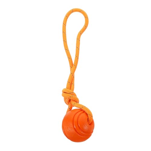 ARTSEWPLY Verschleißfestes Hundekauspielzeug Tragbarer Welpenbeißball Robustes Kauspielzeug zur Zahnreinigung für Kleine bis Mittelgroße Hunde Geeignet für Spiel und Training Orange von ARTSEWPLY