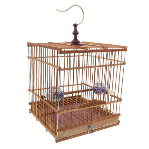 ARTSEWPLY Vintage Vogelkäfig Rechteckig mit Feiner Webung Kohlenstofffarbiges Design Komfortabler Lebensraum für Goldzeisige und Zosterops Stabiler Käfig für Balkon und Innenräume Einfache von ARTSEWPLY