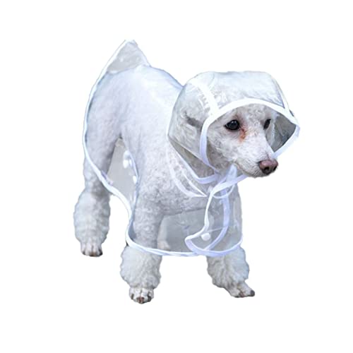 ARTSEWPLY Wasserdichter Hunderegenmantel Eva Transparenter Poncho mit Kapuze Weiß Regenschutz für Kleine bis Mittelgroße Haustiere Leicht und Atmungsaktiv ARTSEWPLY Wasserdichter Hunderegenmantel Eva Transparenter Poncho mit Kapuze Weiß Regenschutz für Kleine bis Mittelgroße Haustiere Leicht und Atmungsaktiv von ARTSEWPLY