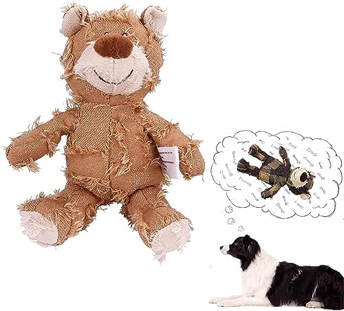 ARTSIM Extremebear Hundebegleiter für schwere Kauer, Extreme Bear Hundespielzeug Große Hunde, Hund Stofftiere Kauspielzeug, Quietschendes Hundespielzeug (L,Braun) von ARTSIM