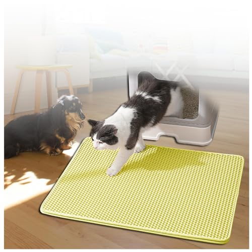 Katzenmatte Katzenklo Katzenmatte,Waben Doppelschicht Design, Katzenmatte Katzenklo Urin-und Wasserdichtes Material,Easy Clean Streukontrolle, Katzentoiletten Unterlage,Yellow-M Katzenmatte Katzenklo Katzenmatte,Waben Doppelschicht Design, Katzenmatte Katzenklo Urin-und Wasserdichtes Material,Easy Clean Streukontrolle, Katzentoiletten Unterlage,Yellow-M von ARTSIM