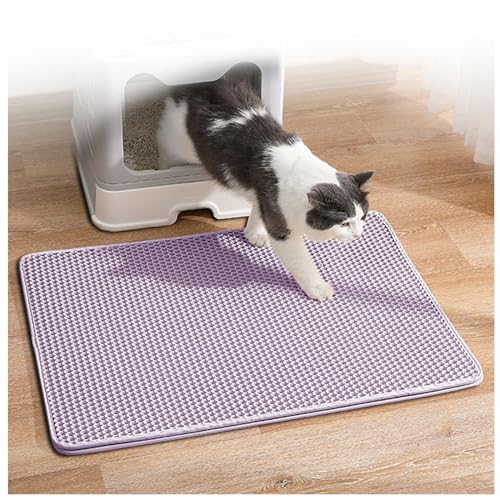 Matte Katzentoilette Katzenmatte,Waben Doppelschicht Design, Zaubermatte Katze Urin-und Wasserdichtes Material,Easy Clean Streukontrolle, Matte Katzentoilette,Purple-M Matte Katzentoilette Katzenmatte,Waben Doppelschicht Design, Zaubermatte Katze Urin-und Wasserdichtes Material,Easy Clean Streukontrolle, Matte Katzentoilette,Purple-M von ARTSIM