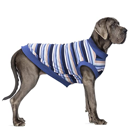 ARUNNERS Extra große Hunde-T-Shirts, Kleidung, ärmellos, Tank-Top, Weste für Labrador, Rottweiler, Deutsche Dogge, Blau, 9XL von ARUNNERS